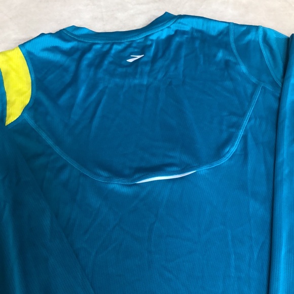Brooks Men's Rev Long Sleeve II Running Shirt Lightweight Breathable Blue Size S - Picture 4 of 13